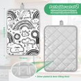 thumbnail image 6 of Yayeee Pot Holders Kitchen Heat Resistant with Pocket 7"x9.8" Cotton Oven Cooking Hot Pads, Rainbows, 6 of 7