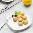 thumbnail image 7 of Porcelain Square Appetizer Plate,Set of 8, White 7 inch Ceramic Dessert Plates, Small Dinner Plates for Cake Side Dish, Scratch Resistant, Microwave, Oven, Dishwasher Safe, 7 of 7