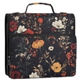 thumbnail image 5 of FORMRS Zipper Binder with Shoulder Strap 2-inch Ring 500 Sheet Capacity File Bag, Black Floral Pattern, 5 of 5