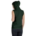 thumbnail image 3 of Inkmeso Womens Sleeveless Drawstring Hoodie Tank Top Plain Jersey Tshirt Top, 3 of 6
