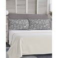 thumbnail image 5 of White Grey Spring Floral Pillow Covers King Size, Summer Flowers Botanical Soft Bed Throw Pillowcases Breathable Cooling Long Lumbar Body Pillow Sham Cover for Bed Sofa 20''x40'', 5 of 7