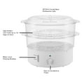 thumbnail image 3 of Classic Cuisine Vegetable Steamer Rice Cooker- 6.3 Quart Electric Steam Appliance with Timer by, 3 of 5