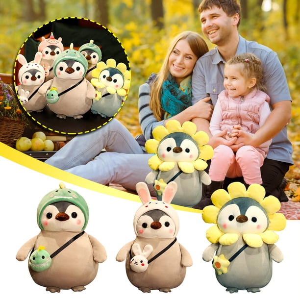 Xihbxyly La Oferta de Hoy Muñeca de Pingüino 25 Cm, Juguetes para Calmar El Sueño, Lindas Muñecas con Caja de Regalo