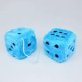 thumbnail image 5 of Fuzzy Plush Dice for Car Mirror, Pair of Retro 3” Red Dice with Black Dots for Car Interior Hanging Ornament Decoration, 5 of 5