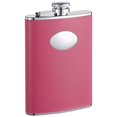 thumbnail image 1 of Britney Flacon de 8oz en Cuir Rose Chaud en Acier Inoxydable, 1 of 1