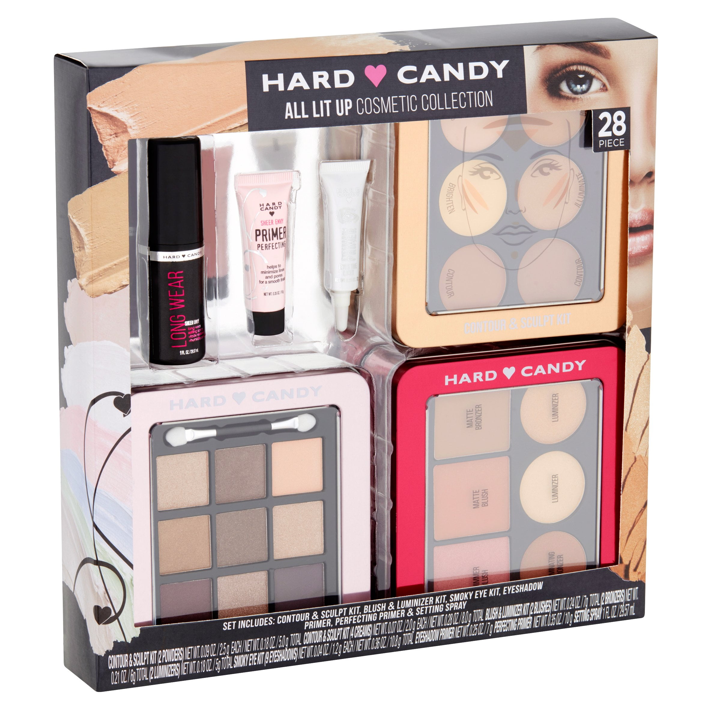 Hard Candy All Lit Up Cosmetic Collection, 28 piece