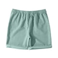 thumbnail image 5 of OSOLU Boys Shorts Solid Color Corduroy Comfortable Knitwear Elastic Waist with Drawstring Everyday Wear Sporty Training Shorts, 5 of 6