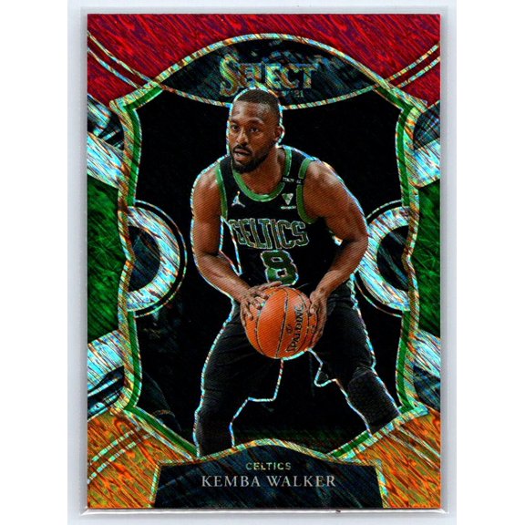 2020-21 Panini Select Kemba Walker Boston Celtics #38 Red White Orange Shimmer Basketball Card