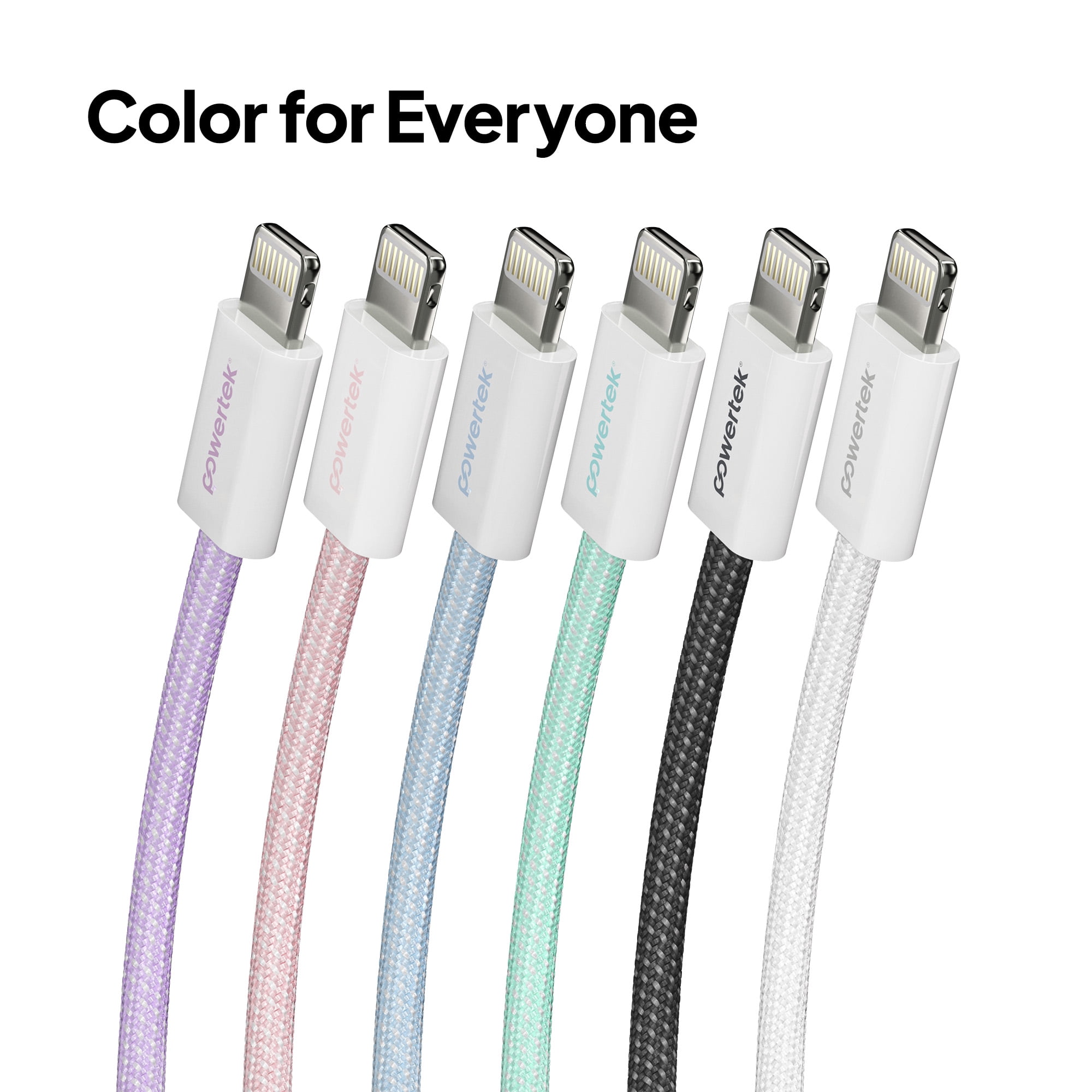 Liquipel Powertek Pastel Braided USB-A to Lightning - Grey