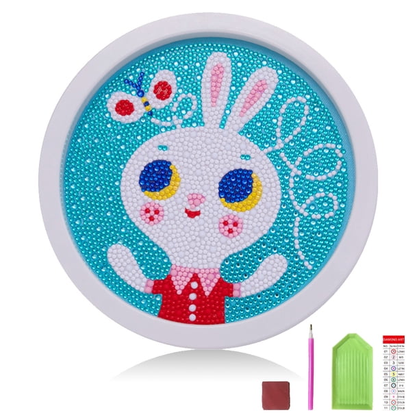 DIY Mini Diamante Pintura Pluma Kit de Lienzo Punto de Cruz Niños Acrílico Diamantes de Imitación Bordado Juguete Educativo Arte con Marco Tipo 8 5D Methold HA008958-08