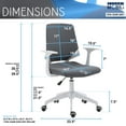 thumbnail image 4 of Techni Office Solutions 39.5" Gray and White Adjustable Mid Back Office Chair, 4 of 9