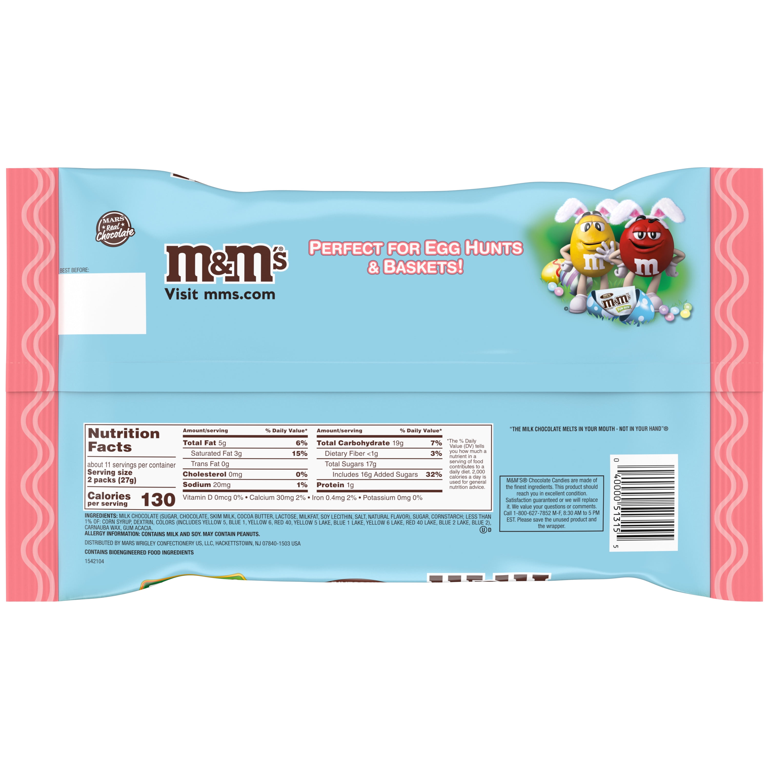Milk Chocolate M&M's Candies Fun Size Packs 10.53 oz Yummy! Case of 24