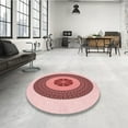 thumbnail image 3 of Ahgly Company Indoor Rectangle Patterned Deep Rose Pink Area Rugs, 6' x 9', 3 of 6