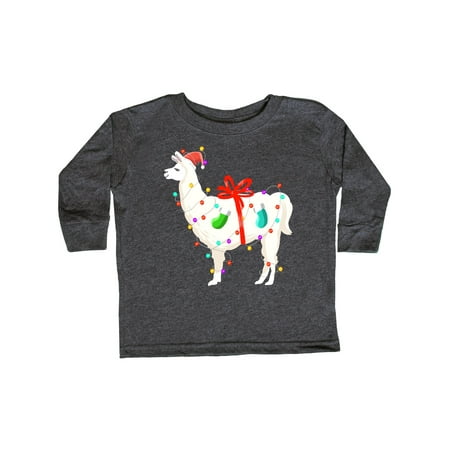 

Inktastic Christmas Holiday Llama Gift Toddler Boy or Toddler Girl Long Sleeve T-Shirt