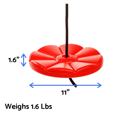 thumbnail image 6 of Blue Rabbit Play Disc Monkey Swing with Rope/Chain for Falcon Zip Line, Red, 6 of 6