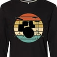 thumbnail image 4 of Inktastic Drum Set Retro Drummer Sunset Long Sleeve T-Shirt, 4 of 5