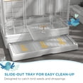 thumbnail image 4 of PawHut 39" Bird Cage with Stands, Tray, Handles, Food Containers, White, 4 of 10