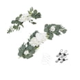 thumbnail image 3 of Guirnalda de rosas con flores artificiales, flores de seda colgantes, arreglos florales Blanco, 3 of 5