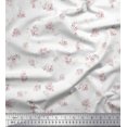 thumbnail image 1 of Soimoi Modal Satin Fabric Leaves & Tulip Night Wear Fabric Prints by Yard 42 Inch Wide, 1 of 1