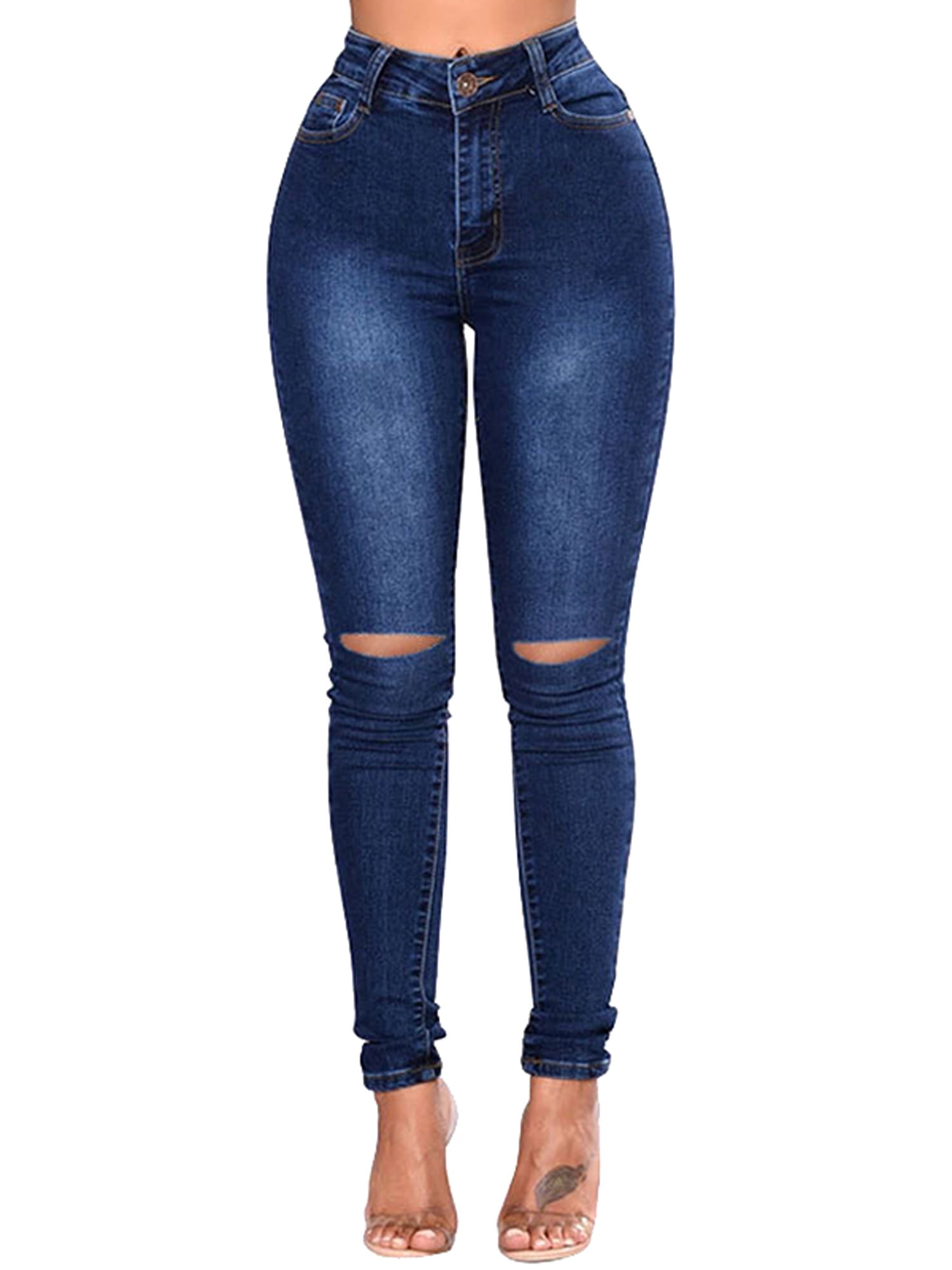 blue ripped jeans size 4