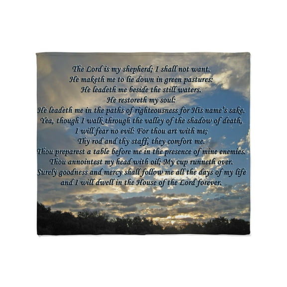 CafePress - Beautiful Psalm 23 - Soft Fleece Throw Blanket, 50"x60" for All Ages