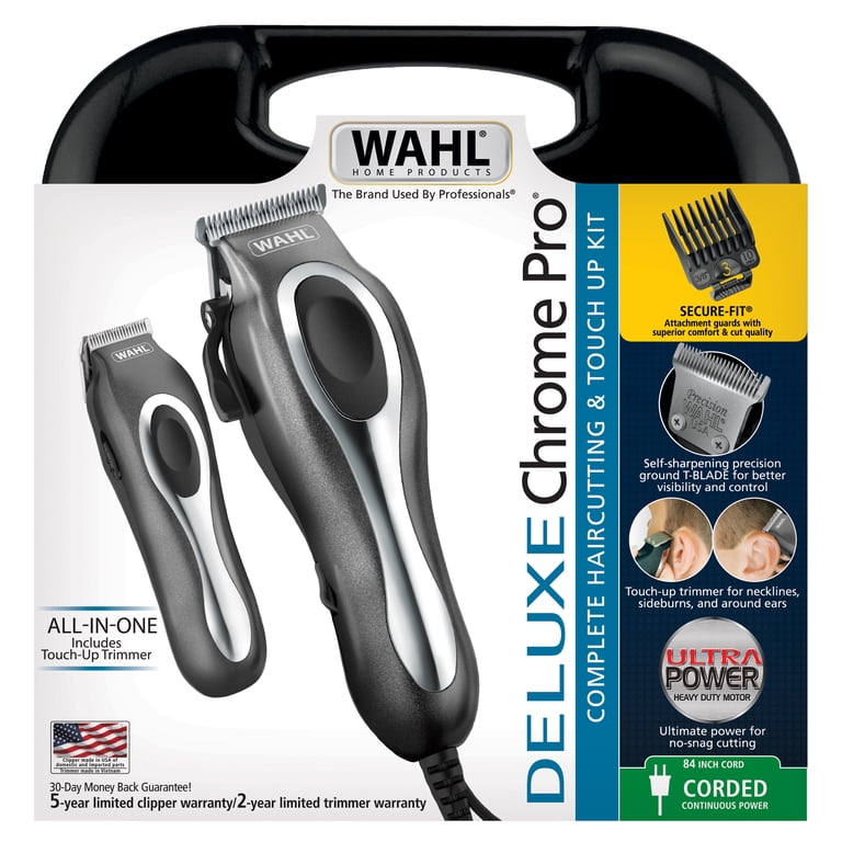 Wahl Deluxe Chrome Pro Men's Haircut Trimmer Kit with Cutting