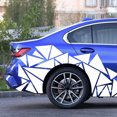 thumbnail image 3 of mmirethe Non-shrinkable Triangles Graphics Car Stickers Wide Range Of Applications Wide Application PVC No Fading Removable brilliant black 1Set, 3 of 6