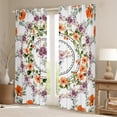 thumbnail image 2 of Feelyou Western Flower Floral Curtains Pack of 2 (42x84 Each), Bohemian Botanical Plant Curtains Blackout, Vintage Fashion Bedroom Curtains, Blackout Curtains Room Decor, 2 of 6