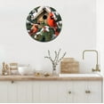 thumbnail image 2 of Eveokoki Red Cardinal Near Birdhouse Wall Clocks Battery Operated Non Ticking Silent Quartz Analog Rustic Farmhouse Round Clock Retro Decor for Home Kitchen Living Room Bathroom 10Inch, 2 of 4