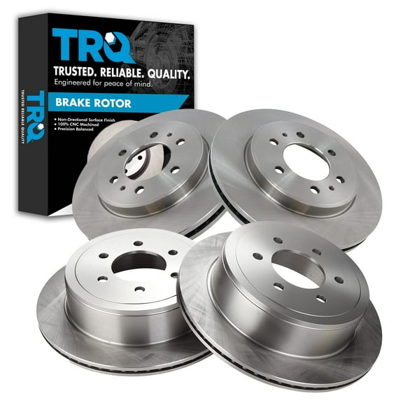 TRQ Front & Rear Brake Rotors Set Fits Select 2009 Ford F-150