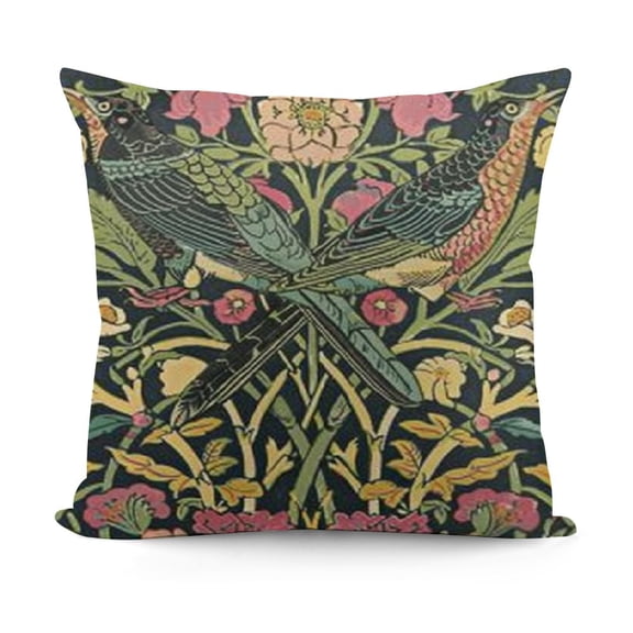 BANET Home Furnishings Throw Pillow Covers Decorative Pillow Covers for Couch Living Room Black Square Pillow Cases Jacquard Woven Cozy Bedroom Decor 12x12in
