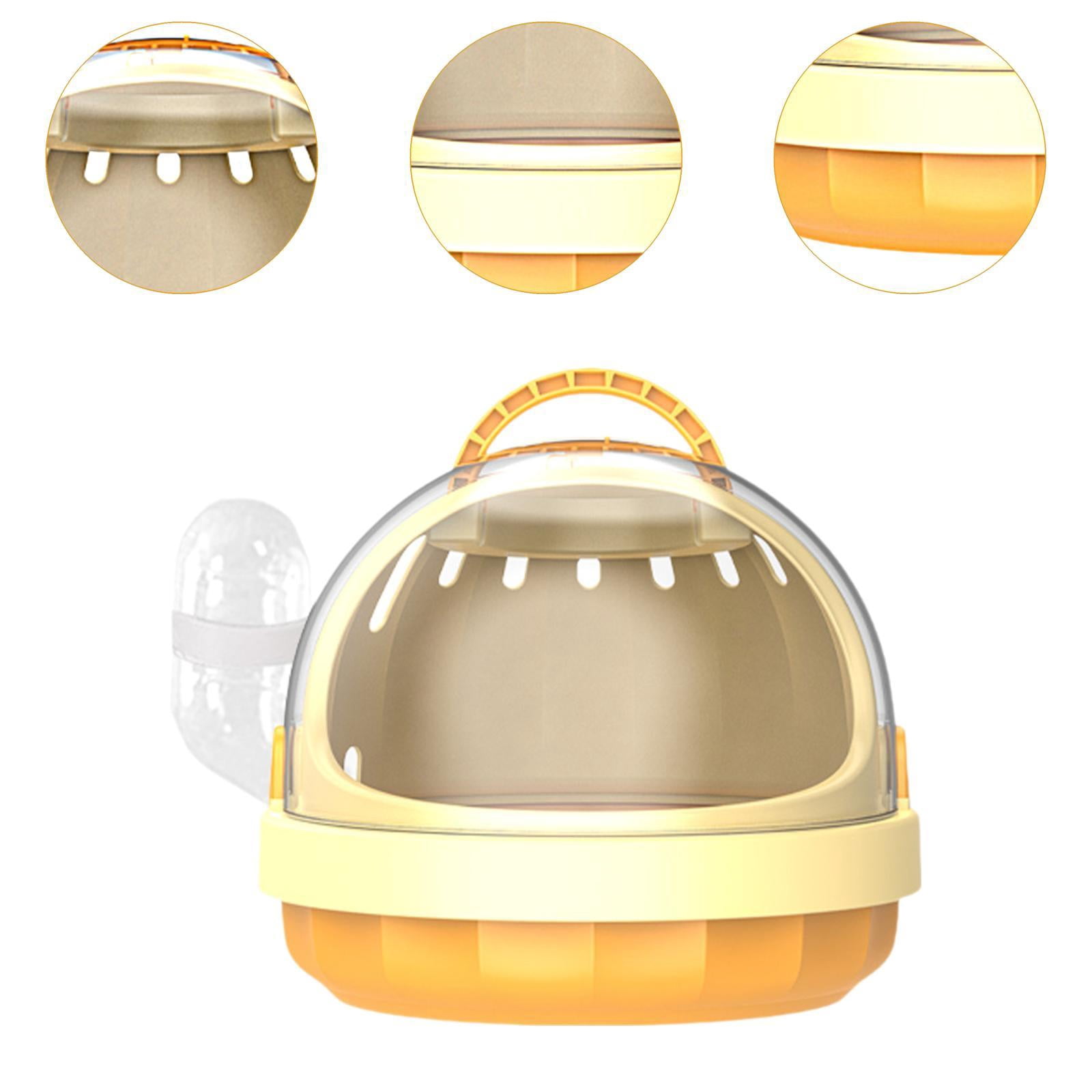 FITYLE Hamster Carrier Cage with Water Bottle Habitat Hamster Travel Carrier Pet Outgoing Cage for Chinchilla Hedgehog Dwarf Hamster yellow
