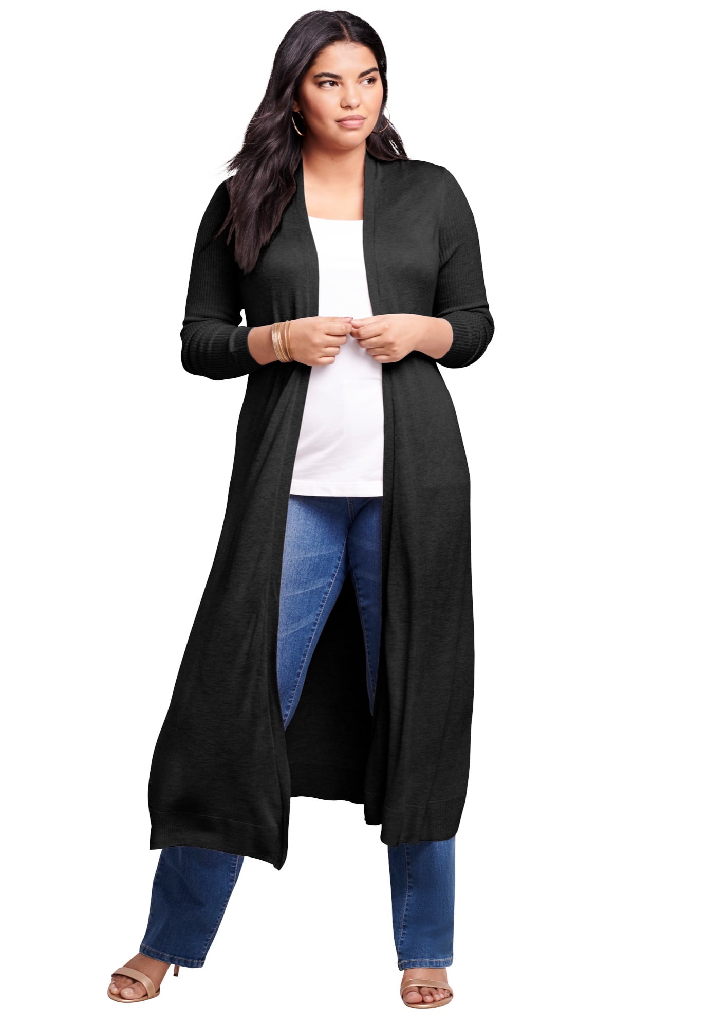 black duster sweater