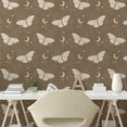 thumbnail image 2 of Ambesonne Moth Boho Peel & Stick Wallpaper for Home, Neutral Wingy Animals Art, 13"x36", Sepia Beige, 2 of 5