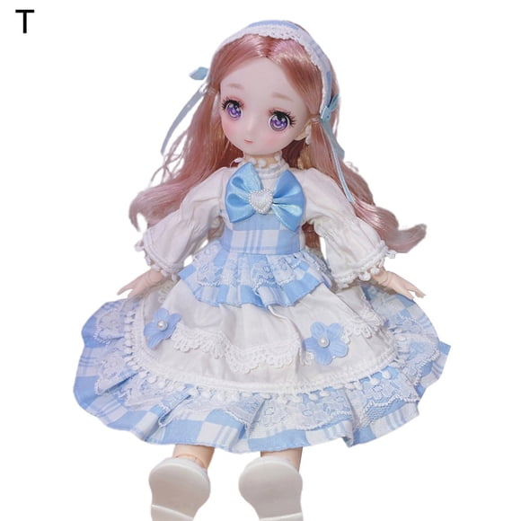 BJD Doll Lovely Collectible Comfortable to Touch Two-dimensional Comic Face BJD Doll Girl Toy Birthday Gifts