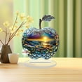 thumbnail image 5 of Romantic Flower Starry Sea Apple-Shaped 2D Flat Acrylic Desktop Bedroom Decorative Item C - Desktop Ornament - Desktop Dress Up, 5 of 7