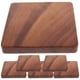 thumbnail image 4 of Posavasos de madera cuadrados, posavasos de madera para decoración del hogar y la Oficina, posavasos para bebidas, 6 uds., 4 of 5