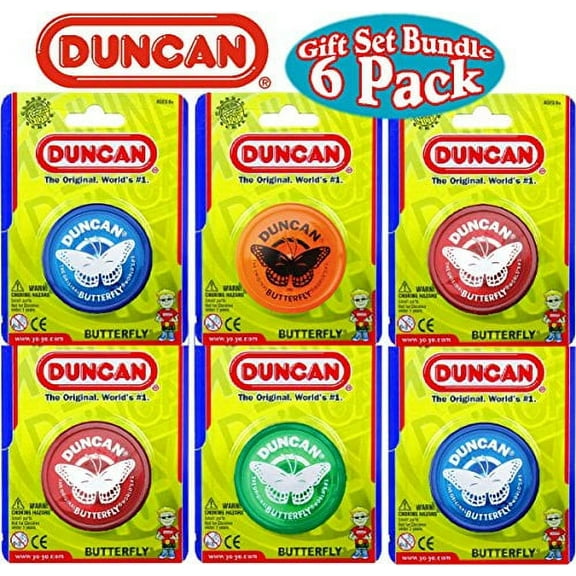 Duncan Yo-Yo Butterfly Gift Set Bundle - 6 Pack (Assorted Colors)