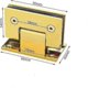 thumbnail image 2 of Heavy Duty 90 Degree Glass Door Cupboard Showcase Cabinet Clamp Glass Shower Doors Hinge - q36, 2 of 5