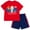 Red / blue, variant on CoComelon JJ Toddler Boys T-Shirt and Mesh Shorts Outfit Set Infant to Toddler
