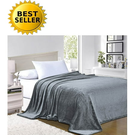 Katie Little Luxury Blanket - #1 Fleece Blanket on Walmart - Super Silky Soft - SALE - All Season Super Plush Luxury FLEECE BLANKET King/Cal King Gray, #1 LUXURY FLEECE BLANKET ON Walmart -.., By Elegant Comfort