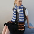 thumbnail image 5 of Weflink Striped Colorful Knit Scarf Soft Knitting Family Matching Winter Neck Accessory, 5 of 20