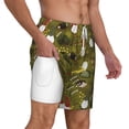 thumbnail image 3 of Balery Gnomes Playing in the Garden Mens Swim Trunks Swim Shorts for Men Quick Dry Inseam Beach Shorts with Compression Liner Pocket-3X-Large, 3 of 9