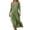 Green, variant on Wdgfv Womens Cotton Linen Dress Casual Button Down Flowy Plus Size Maxi Dresses 3/4 Pleated Sleeve Shift Dress with Pocket