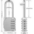 thumbnail image 3 of New Product,long Combination Padlock, 4 Digit Number Outdoor Code Padlock, Long Handle Combination Lock For Locker For Gym, Locker Room, College, Scho, 3 of 5