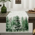 thumbnail image 3 of Merry Christmas Table Runner Green Christmas Tree Table Throw Tablecloth for Kitchen Dining Living Room Show Wedding Party Decor Christmas Gifts, 3 of 5