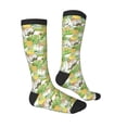 thumbnail image 3 of Picia Women Crew Soft Moisture-wicking Socks Gnome and Pineapple Pattern Design Cotton Socks, One Size fit All, 3 of 9
