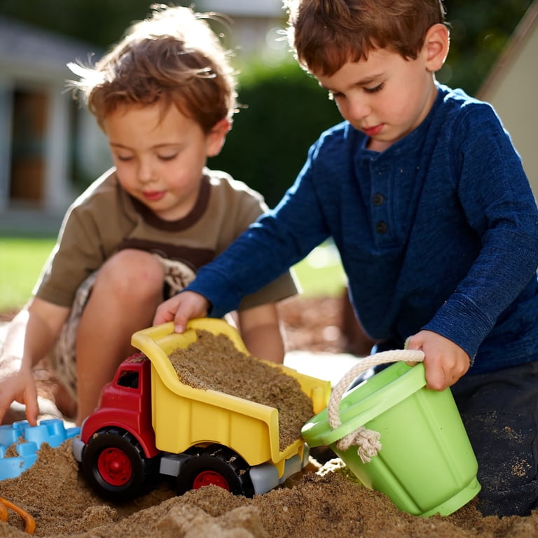 Green Toys Dump Truck, Yellow & Red Recycled Plastic photo 6