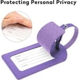 thumbnail image 3 of 3-Piece Luggage Tags for Suitcase Travel Bag Labels Privacy Protection Luggage Tag for Baggage PVC Baggage ID Label Tags, 3 of 6