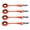 Red, variant on NestledNature RC Car Shell Body Clip: 4PCS Universal Silicone Metal Retainer Pins For 1/10 Model Car